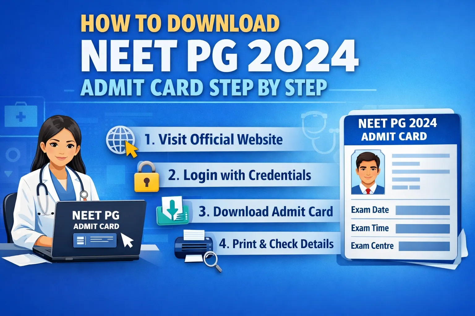 How to Download NEET PG 2024 Admit Card Step by Step